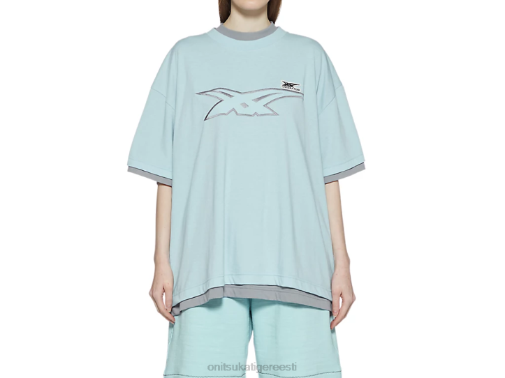 unisex helesinine/hall Onitsuka Tiger ss top Riietus 4FRB411