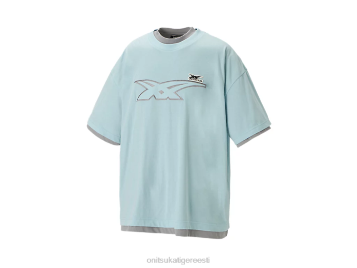 unisex helesinine/hall Onitsuka Tiger ss top Riietus 4FRB411