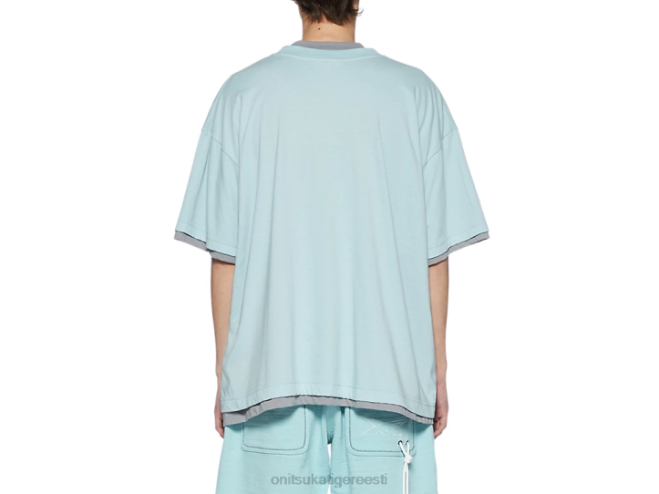 unisex helesinine/hall Onitsuka Tiger ss top Riietus 4FRB411