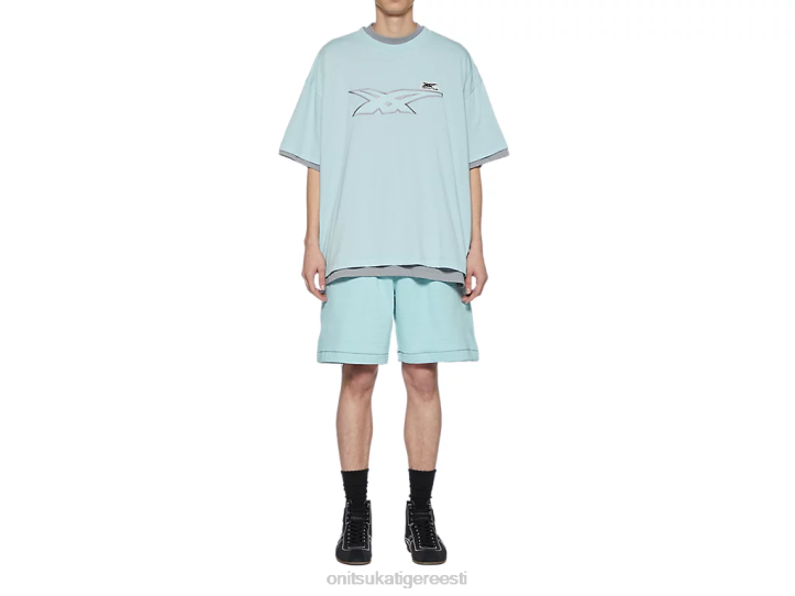 unisex helesinine/hall Onitsuka Tiger ss top Riietus 4FRB411