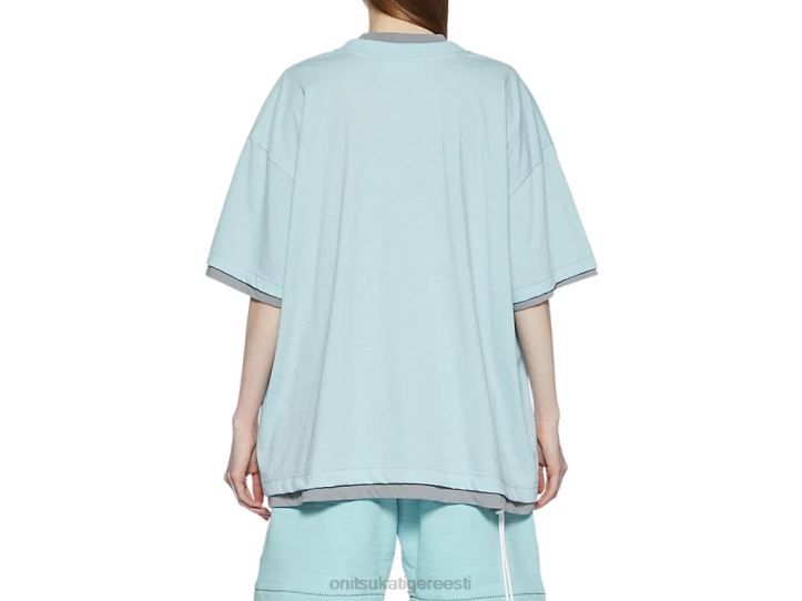 unisex helesinine/hall Onitsuka Tiger ss top Riietus 4FRB411