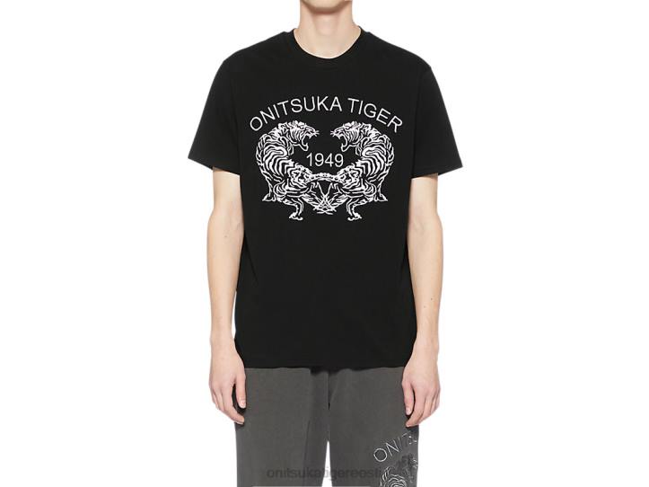 unisex must Onitsuka Tiger graafiline tee Riietus 4FRB386