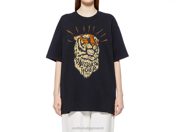 unisex must Onitsuka Tiger graafiline tee Riietus 4FRB395