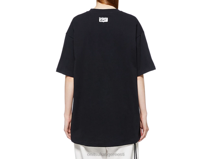 unisex must Onitsuka Tiger graafiline tee Riietus 4FRB400