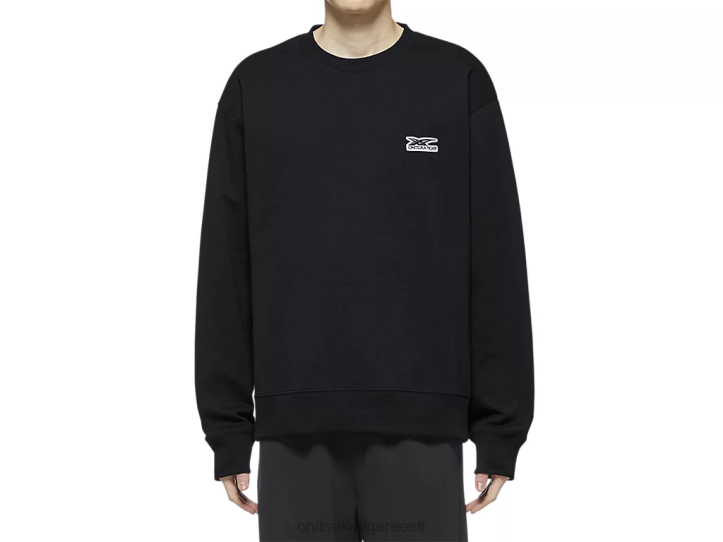 unisex must Onitsuka Tiger pikkade varrukatega topp Riietus 4FRB475