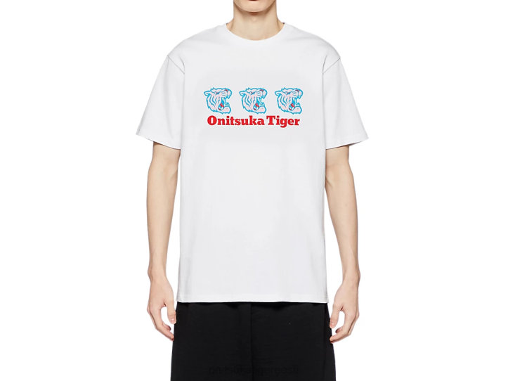 unisex valge Onitsuka Tiger graafiline tee Riietus 4FRB390