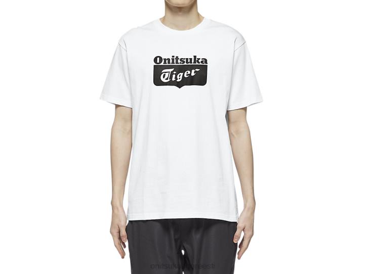 unisex valge must Onitsuka Tiger logoga tee Riietus 4FRB385