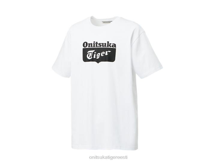 unisex valge must Onitsuka Tiger logoga tee Riietus 4FRB385