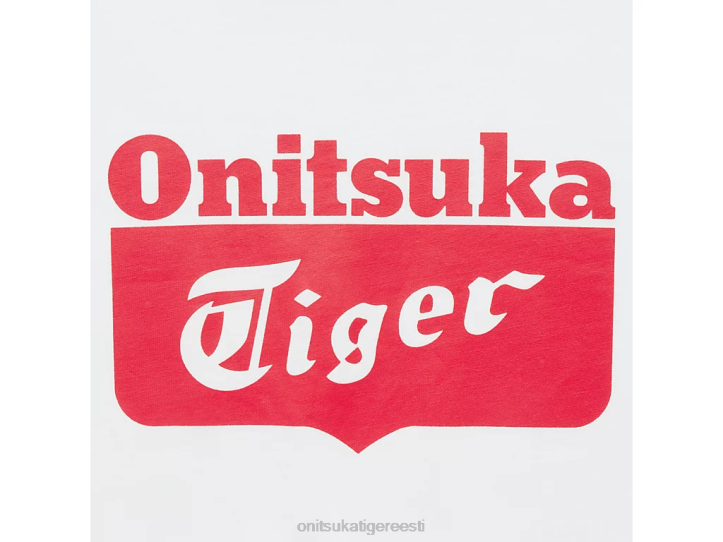 unisex valge/punane Onitsuka Tiger logoga tee Riietus 4FRB388