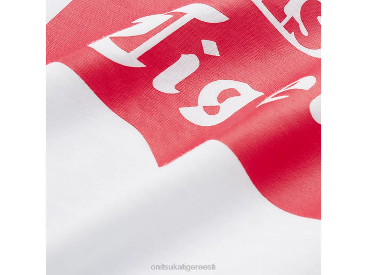 unisex valge/punane Onitsuka Tiger logoga tee Riietus 4FRB388