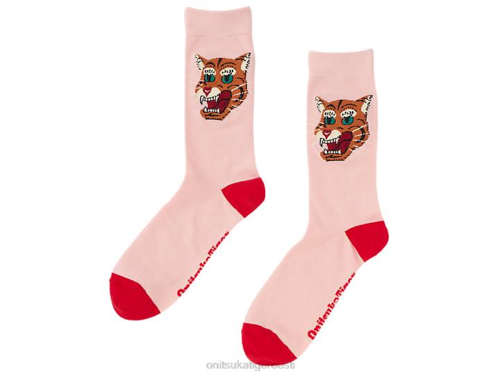 unisex heleroosa Onitsuka Tiger keskmised sokid tarvikud 4FRB490